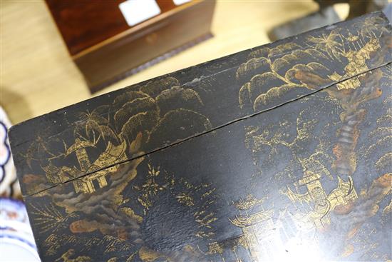 A Regency Japanned chinoiserie cabinet